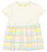 Rabbit Skins 5330 Infant Fine Jersey Dress in Natural/ sunkissed stripe
