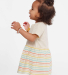 Rabbit Skins 5330 Infant Fine Jersey Dress in Natural/ sunkissed stripe