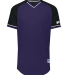 Russell Athletic R01X3M Unisex Classic V-Neck Jers in Purple/ black/ white