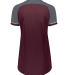 Russell Athletic R01X3X Women's Classic V-Neck Jer in Maroon/ steel/ white
