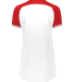 Russell Athletic R01X3X Women's Classic V-Neck Jer in White/ true red/ white