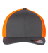 Yupoong-Flex Fit 6511 Trucker Cap in Charcoal/ neon orange