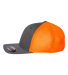 Yupoong-Flex Fit 6511 Trucker Cap in Charcoal/ neon orange