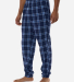 Boxercraft BM6625 Unisex Flannel Joggers in Navy/ columbia plaid