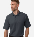Harriton M105T Men's Tall Maverick CVC Pique Polo in Dark charcoal