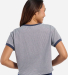Boxercraft BW2107 Women's Striped Tie Front T-Shir in Navy/ white