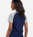 Boxercraft BW2204 Women's Colorblocked V-Neck T-Sh in Navy