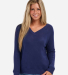Boxercraft BW1201 Women's Cuddle V-Neck Pullover in Navy