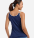 Boxercraft BW2506 Women's Split Shoulder Tank Top in Navy/ oxford heather