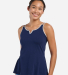 Boxercraft BW2506 Women's Split Shoulder Tank Top in Navy/ oxford heather
