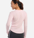 Boxercraft BW3103 Women's Waffle Knit Baby Long Sl in Pink serenity