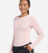 Boxercraft BW3103 Women's Waffle Knit Baby Long Sl in Pink serenity
