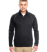 UltraClub 8398 Cool & Dry Sport Quarter-Zip Pullov in Black/ charcoal