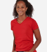 Boxercraft BW2201 Women's V-Neck T-Shirt in Red