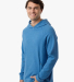 North End NE729 Men's Spirit Hooded Pullover in Light nautical blue heather