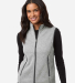 North End NE731W Women's Jasper Jacquard Fleece Ve in Grey/ white