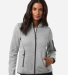 North End NE730W Women's Jasper Full-Zip Fleece Ja in Grey/ white