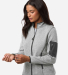 North End NE730W Women's Jasper Full-Zip Fleece Ja in Grey/ white