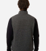 North End NE731 Men's Jasper Jacquard Fleece Vest in Black/ grey