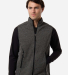 North End NE731 Men's Jasper Jacquard Fleece Vest in Black/ grey