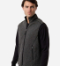 North End NE731 Men's Jasper Jacquard Fleece Vest in Black/ grey