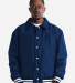 Shaka Wear CVBJ Unisex Collared Varsity Jacket in Navy