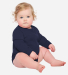 Rabbit Skins 3421 Infant Fleece Bodysuit in Navy
