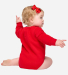 Rabbit Skins 3421 Infant Fleece Bodysuit in Red