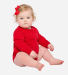 Rabbit Skins 3421 Infant Fleece Bodysuit in Red