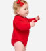 Rabbit Skins 3421 Infant Fleece Bodysuit in Red