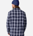 Boxercraft BU7401 Men's Flannel Button Down Shirt in Navy/ silver plaid