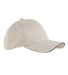 Big Accessories BX004 Brushed Twill Sandwich Cap in Stone/ navy
