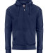 J America 8723 Unisex BTB Fleece Hooded Full-Zip S in True navy