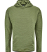 J America 8774 Unisex Pebble Fleece Hooded Pullove in Moss