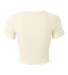 American Apparel BR210 Women's Baby Rib Cropped Te in Bone
