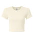 American Apparel BR210 Women's Baby Rib Cropped Te in Bone