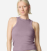 American Apparel BR2101 Women's Baby Rib Tank in Smokey violet