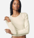 American Apparel BR2107 Women's Baby Rib Long Slee in Bone