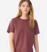 Bella + Canvas 6110GD Women's Garment-Dyed Tee in Washed maroon