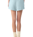 Bella + Canvas 6824GD Women's Garment-Dyed Shorts in Light washed denim