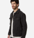 Harriton M75 Men's Cooper Denim Jacket in Washed black
