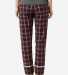 Boxercraft BW6603 Women's Cuff Flannel Pants in Varsity maroon oxford plaid