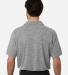 Team 365 TT125 Men's Relay Heathered Stripe Polo in Black heather/ white