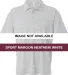 Team 365 TT125 Men's Relay Heathered Stripe Polo Sport Maroon Heather/ White