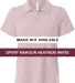 Team 365 TT125W Women's Relay Heathered Stripe Pol Sport Maroon Heather/ White