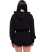Shaka Wear SHGWC Women's Garment-Dyed Crop Hooded  in Black