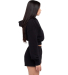 Shaka Wear SHGWC Women's Garment-Dyed Crop Hooded  in Black