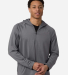 Team 365 TT200 Men's Qualify Quarter-Zip Hooded Pu in Sport graphite
