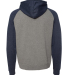 Independent Trading Company IND40RP Unisex Raglan  in Gunmetal heather/ classic navy heather