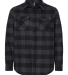 Independent Trading Company EXP50F Unisex Flannel  in Charcoal heather/ black